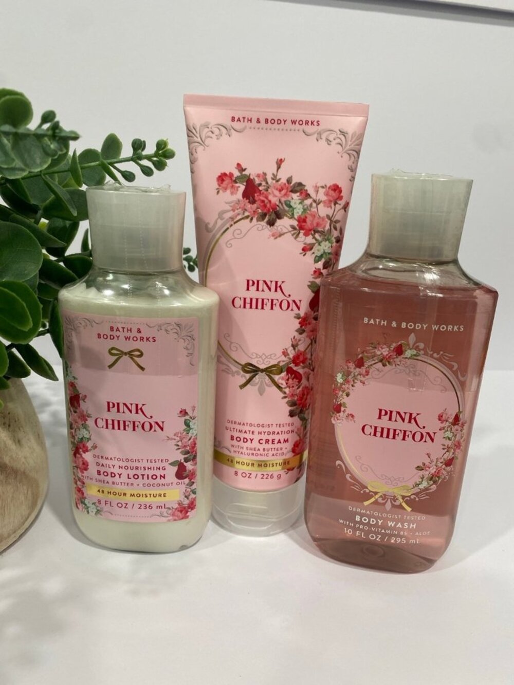 “Pink Chiffon” BBW New 3-Pc Body Care Set